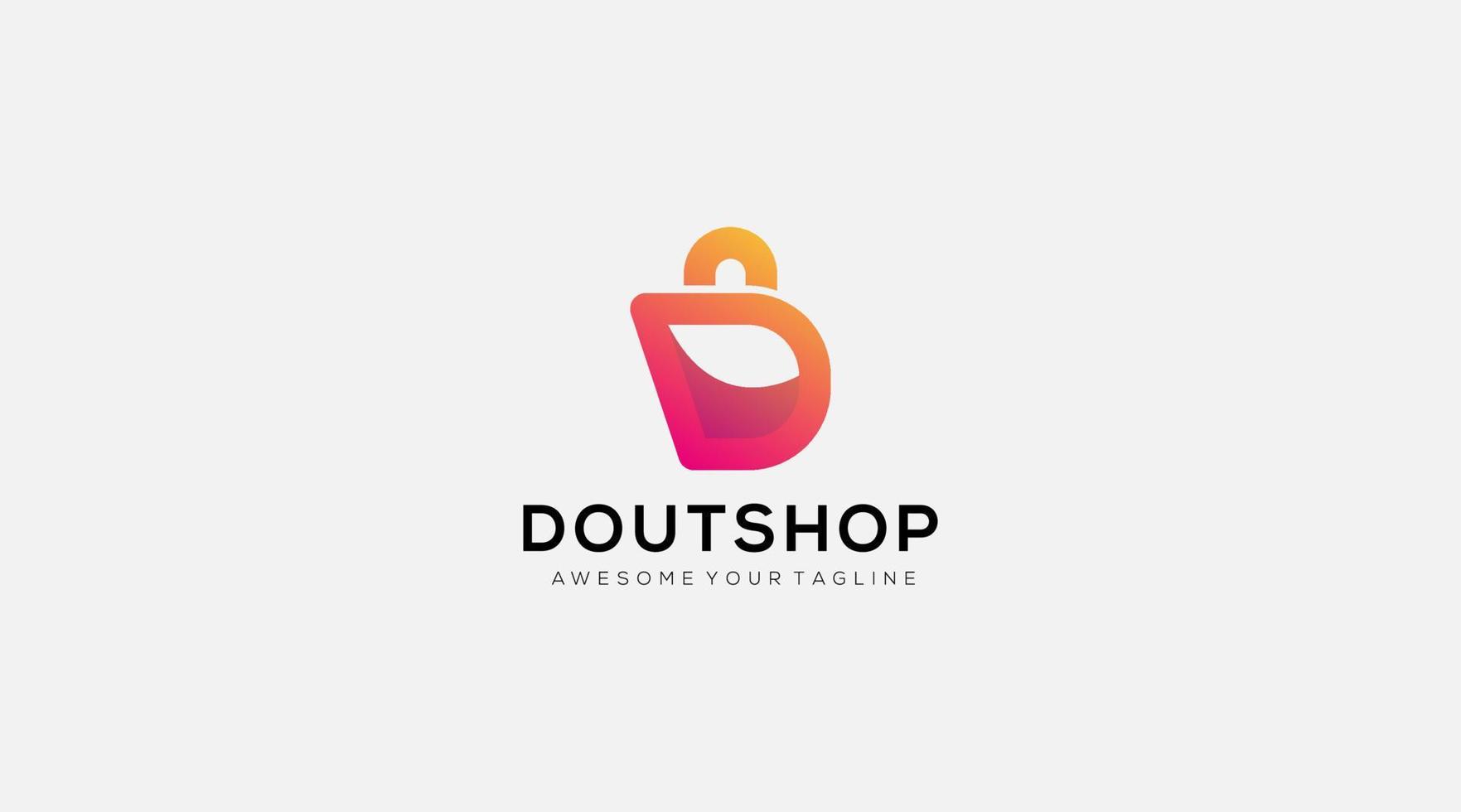 boutique en ligne lettre initiale d création de logo vecteur