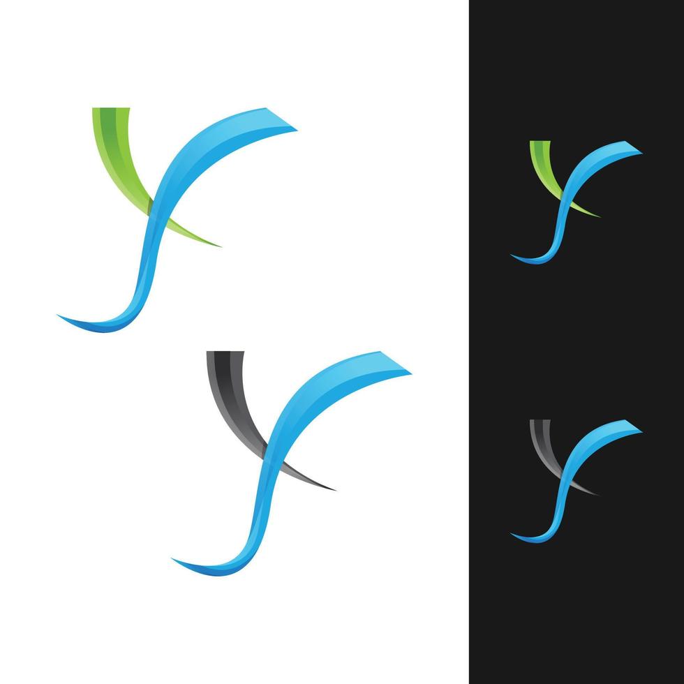 illustration de conception de logo vectoriel lettre y initiale créative