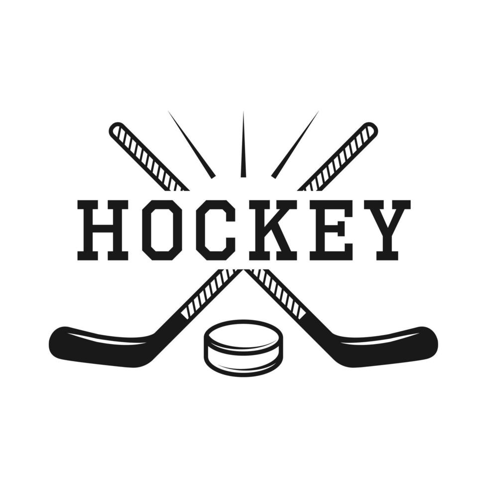 ensemble d'emblème, logo, insigne, étiquette de hockey de sports d'hiver rétro vintage. marque, affiche ou impression. art graphique monochrome. style de gravure vecteur