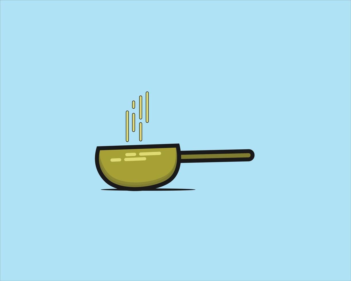 logo vectoriel d'icône d'ustensile de friture