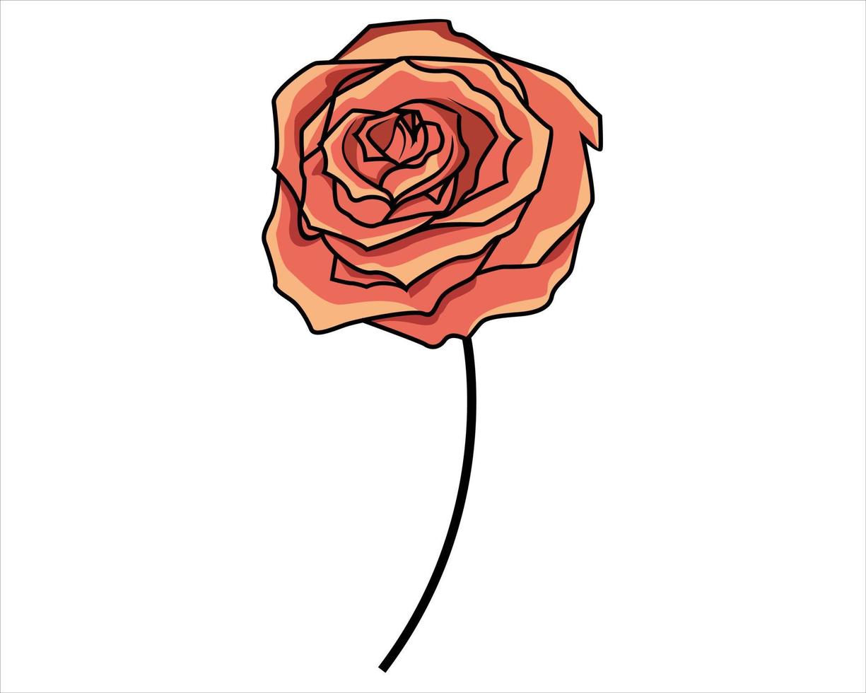 vecteur de logo de belles roses colorées