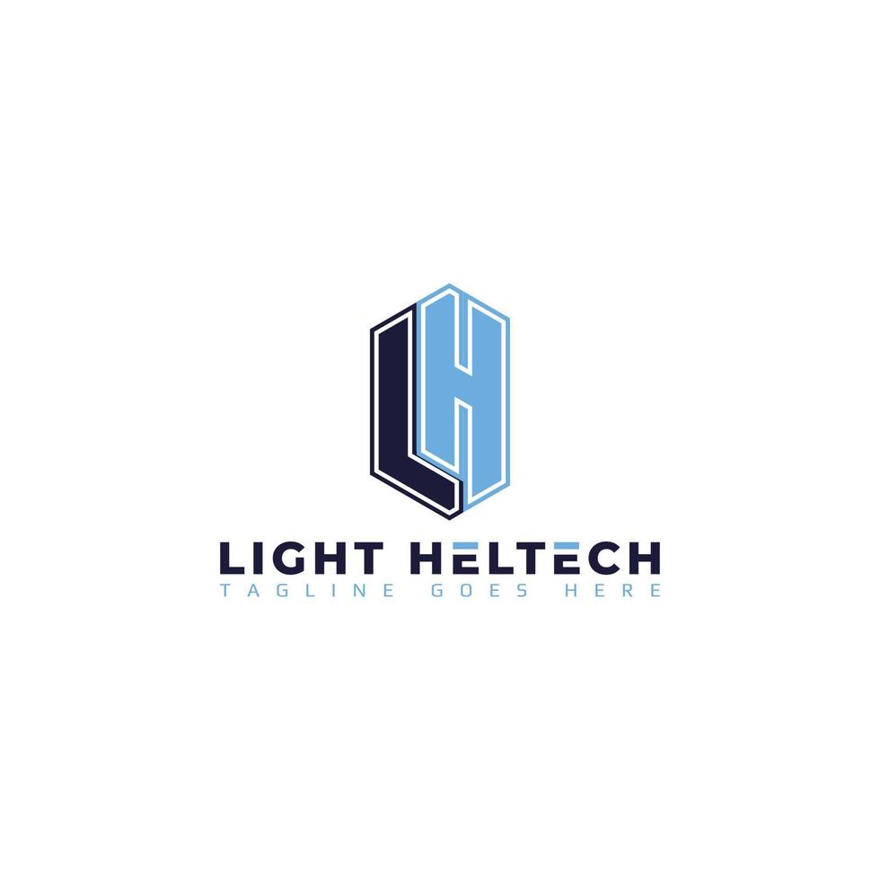 lettre initiale abstraite lh ou logo hl en bleu isolé sur fond blanc appliqué pour le logo de l'entreprise technologique également adapté pour les marques ou les entreprises ont le nom initial hl ou lh. vecteur