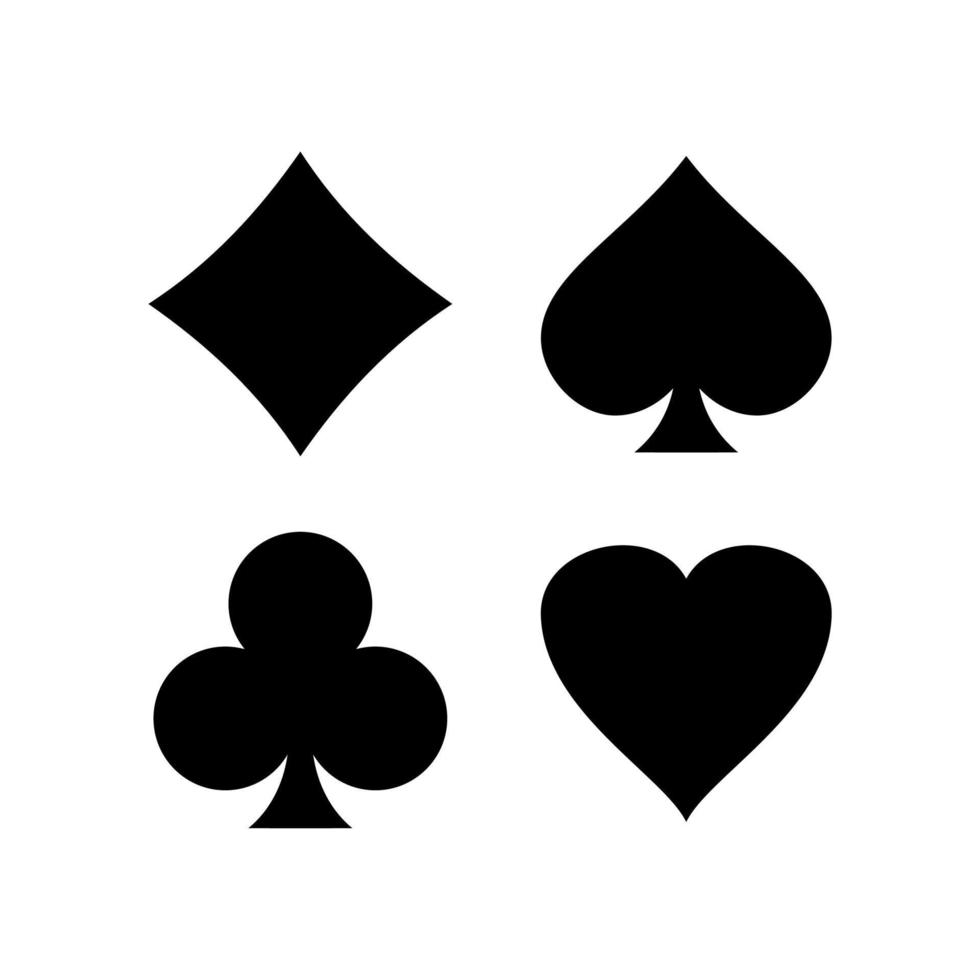 icône de symbole de carte de poker vecteur