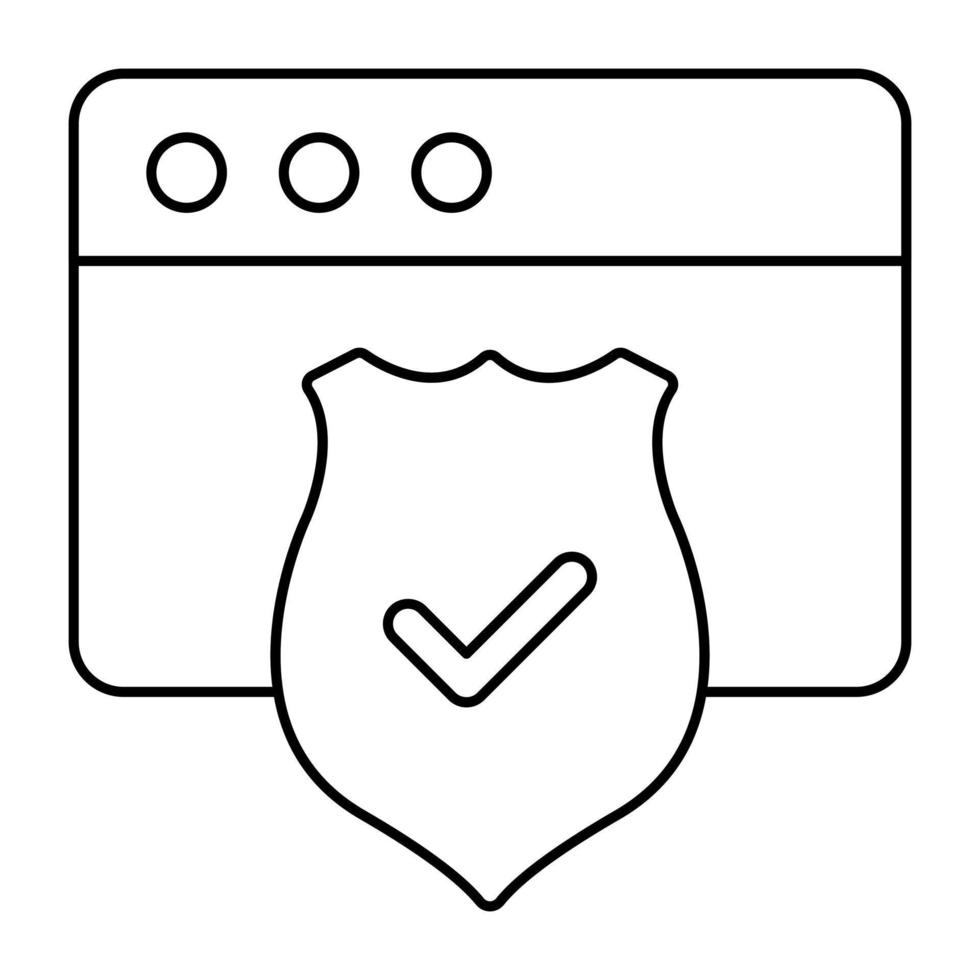 icône du design moderne de la sécurité web vecteur