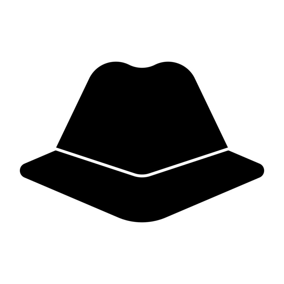une icône du design plat de chapeau de cowboy vecteur