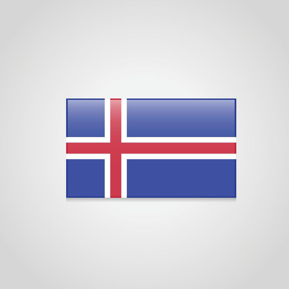 vecteur de drapeau de l'islande