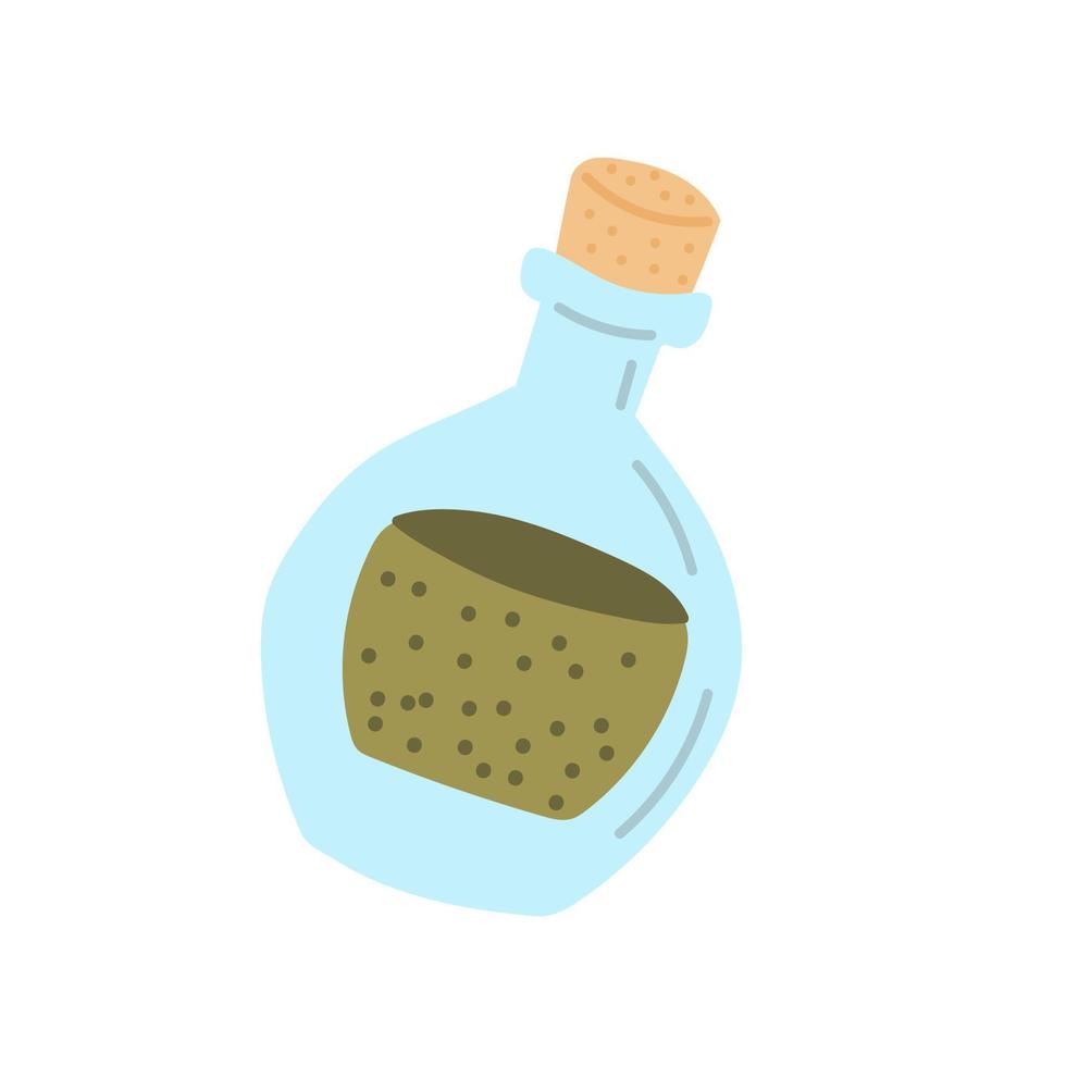 une bouteille de potion. collection d'halloween. illustration vectorielle plane vecteur