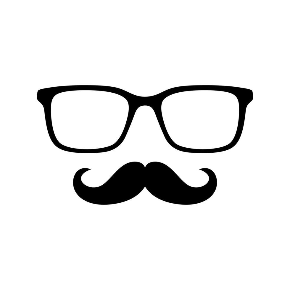 lunettes et vecteur de moustache