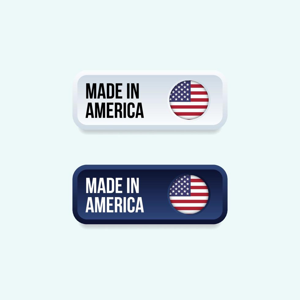 autocollant fabriqué en Amérique pour l'emballage du produit vecteur