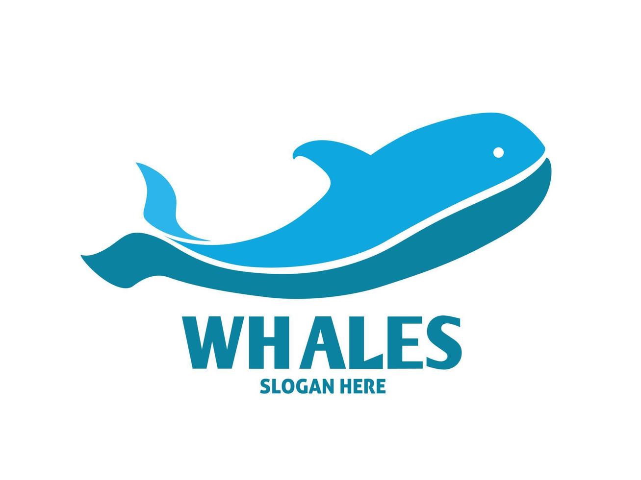 logo poisson baleine vecteur