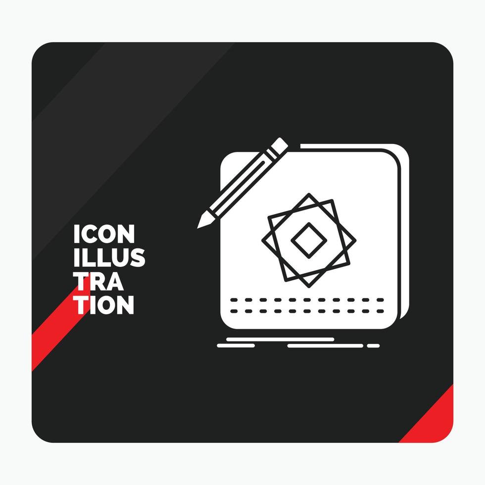 fond de présentation créative rouge et noir pour la conception. application. logo. application. icône de glyphe de conception vecteur