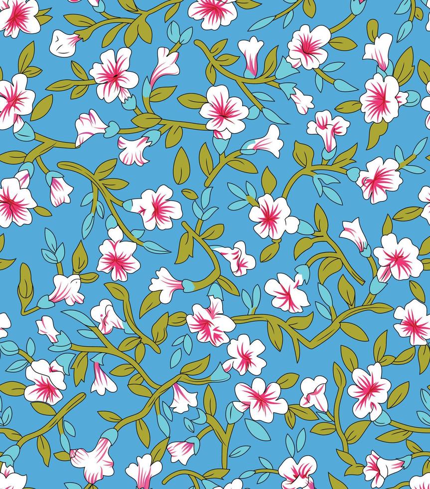 motif floral sans soudure.fait à la main. papier peint, tissu ou design vecteur