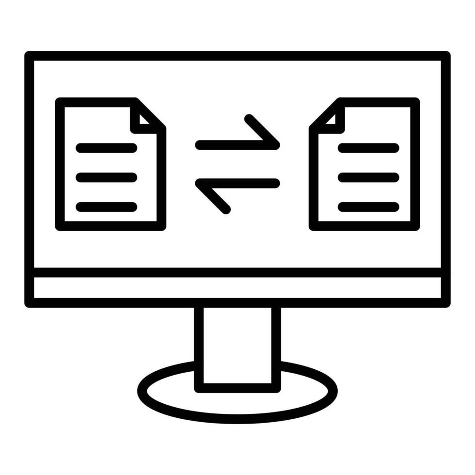 style d'icône de transfert de fichier vecteur