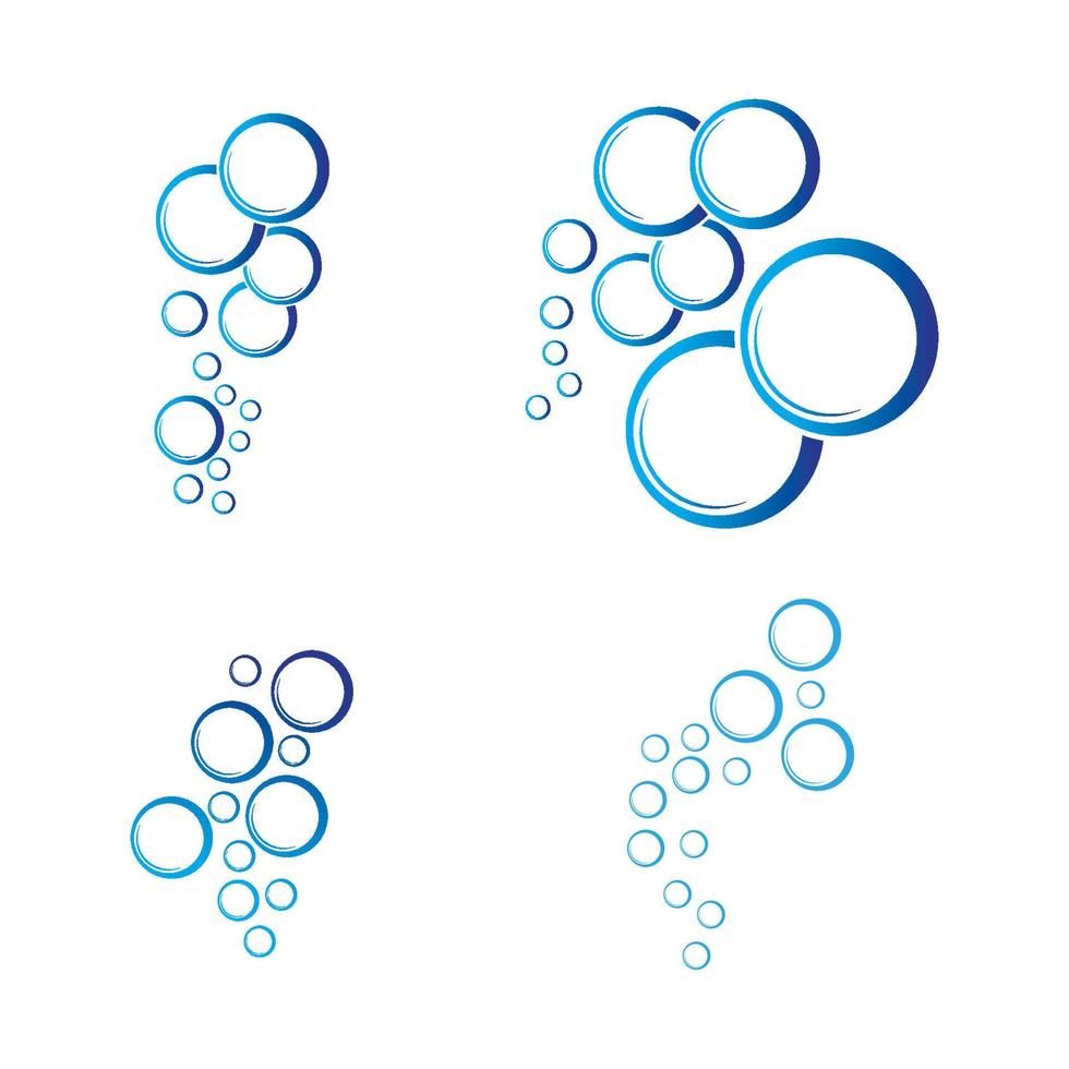logo de l'eau à bulles vecteur
