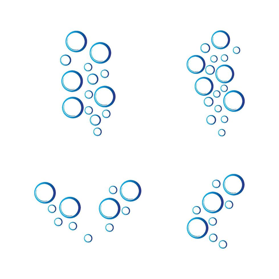 logo de l'eau à bulles vecteur