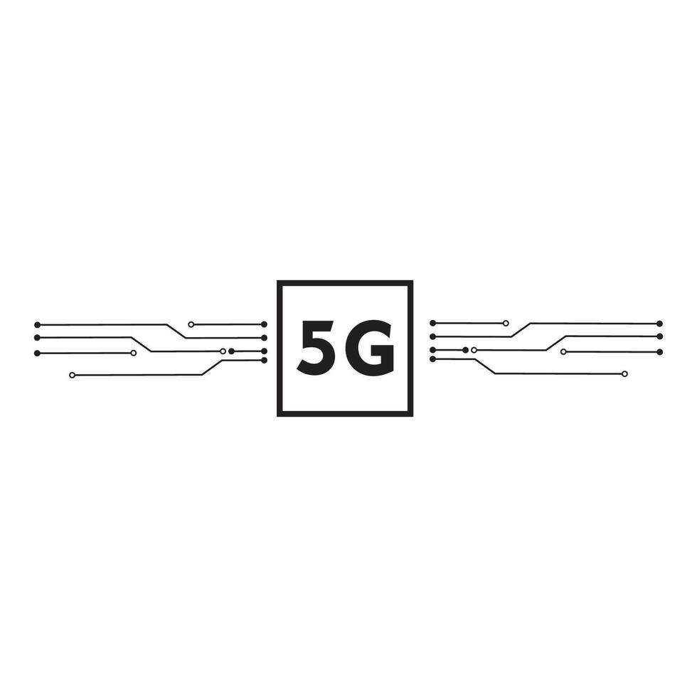 modèle de vecteur de signe de logo 5g