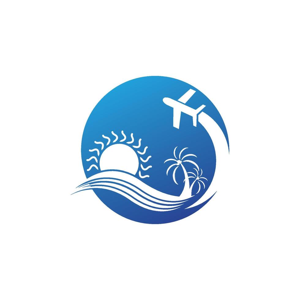 voyage et vacances logo icône vecteur