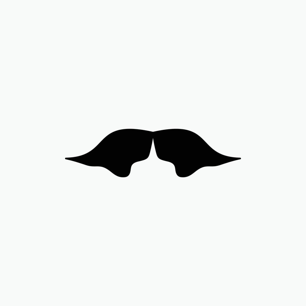 moustache, hipster, movember, mâle, icône de glyphe d'hommes. illustration vectorielle isolée vecteur