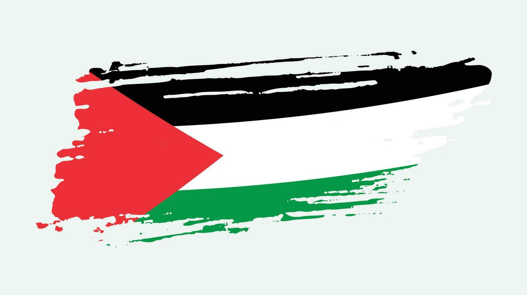 vecteur de drapeau palestine abstrait professionnel peinture à la main