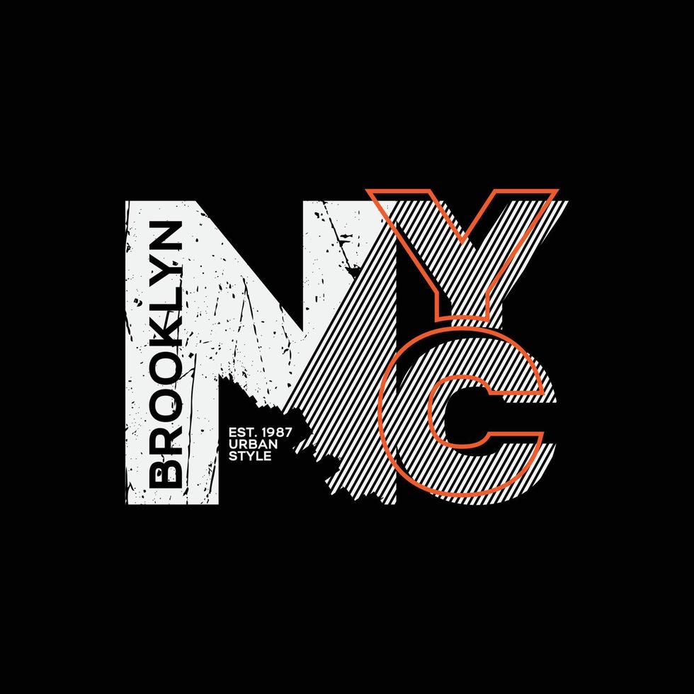 typographie d'illustration de new york brooklyn. parfait pour la conception de t-shirt vecteur