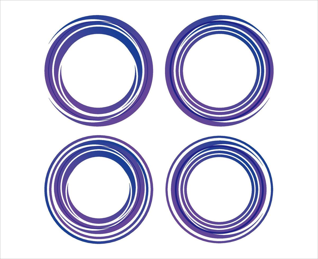 icône de symbole de cercle abstrait violet vecteur