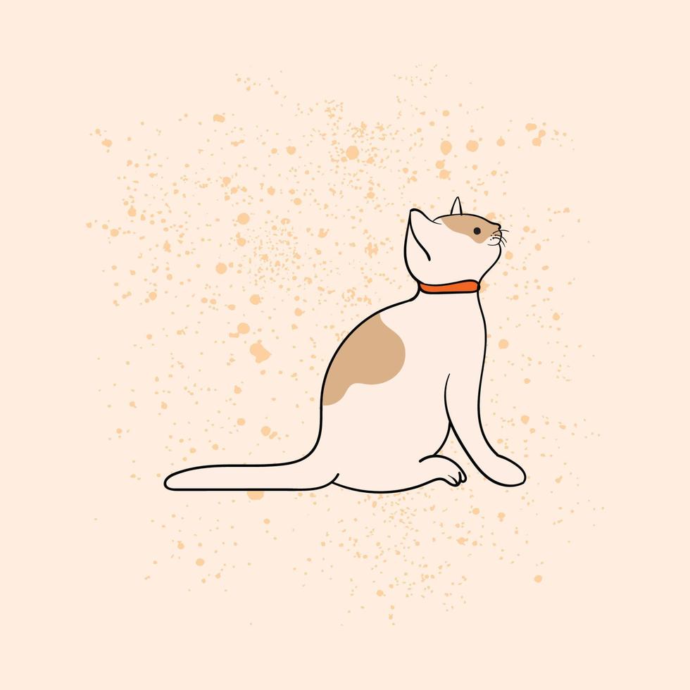 bébé chat drôle de bande dessinée rester personnage illustration vectorielle dessin animé vecteur