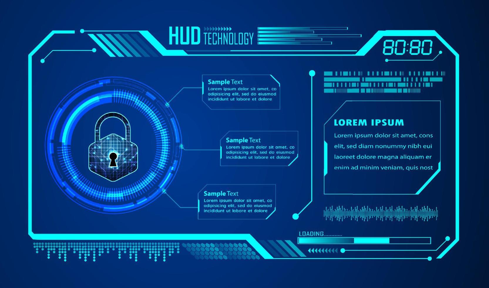 fond de technologie hud moderne vecteur