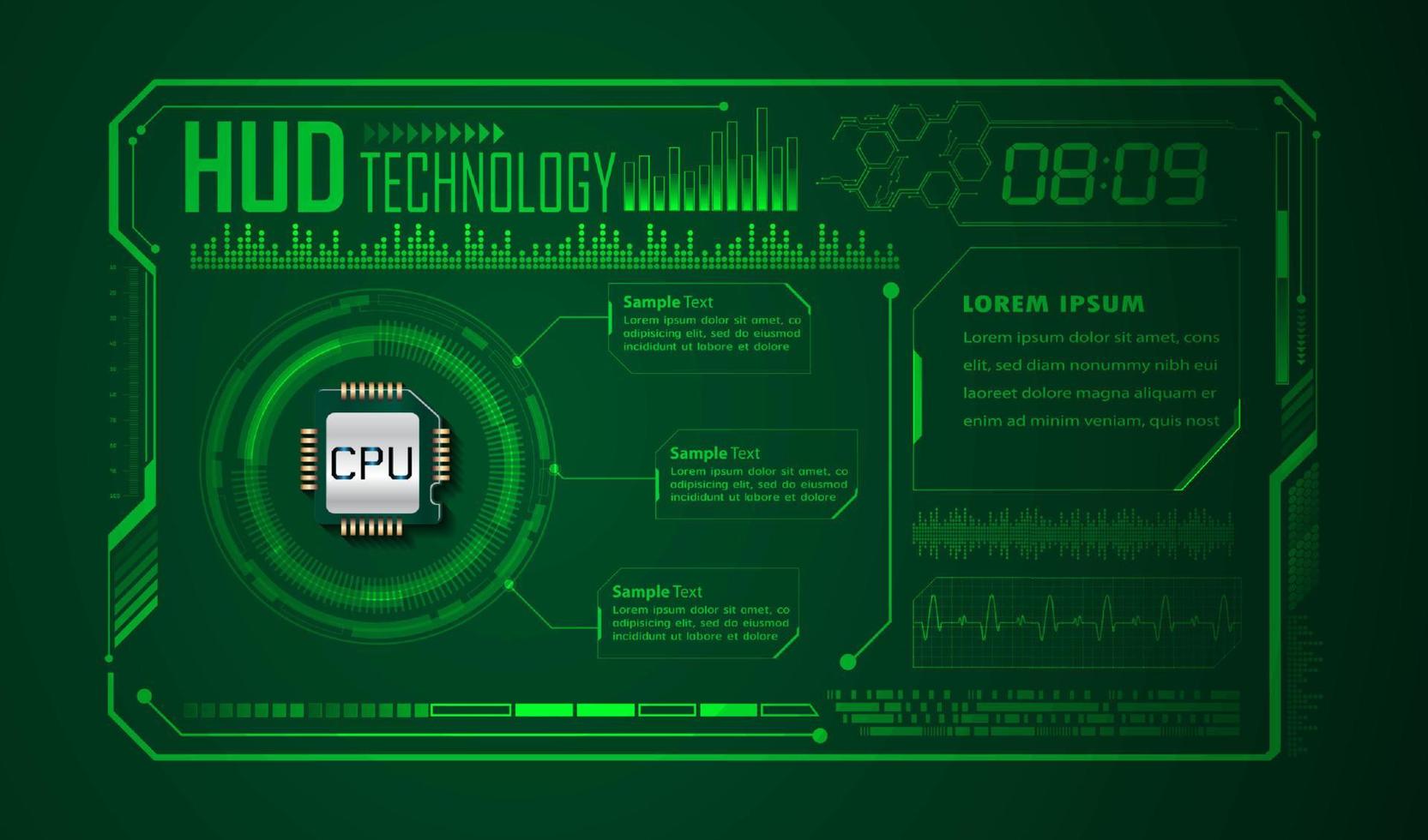 fond de technologie hud moderne vecteur