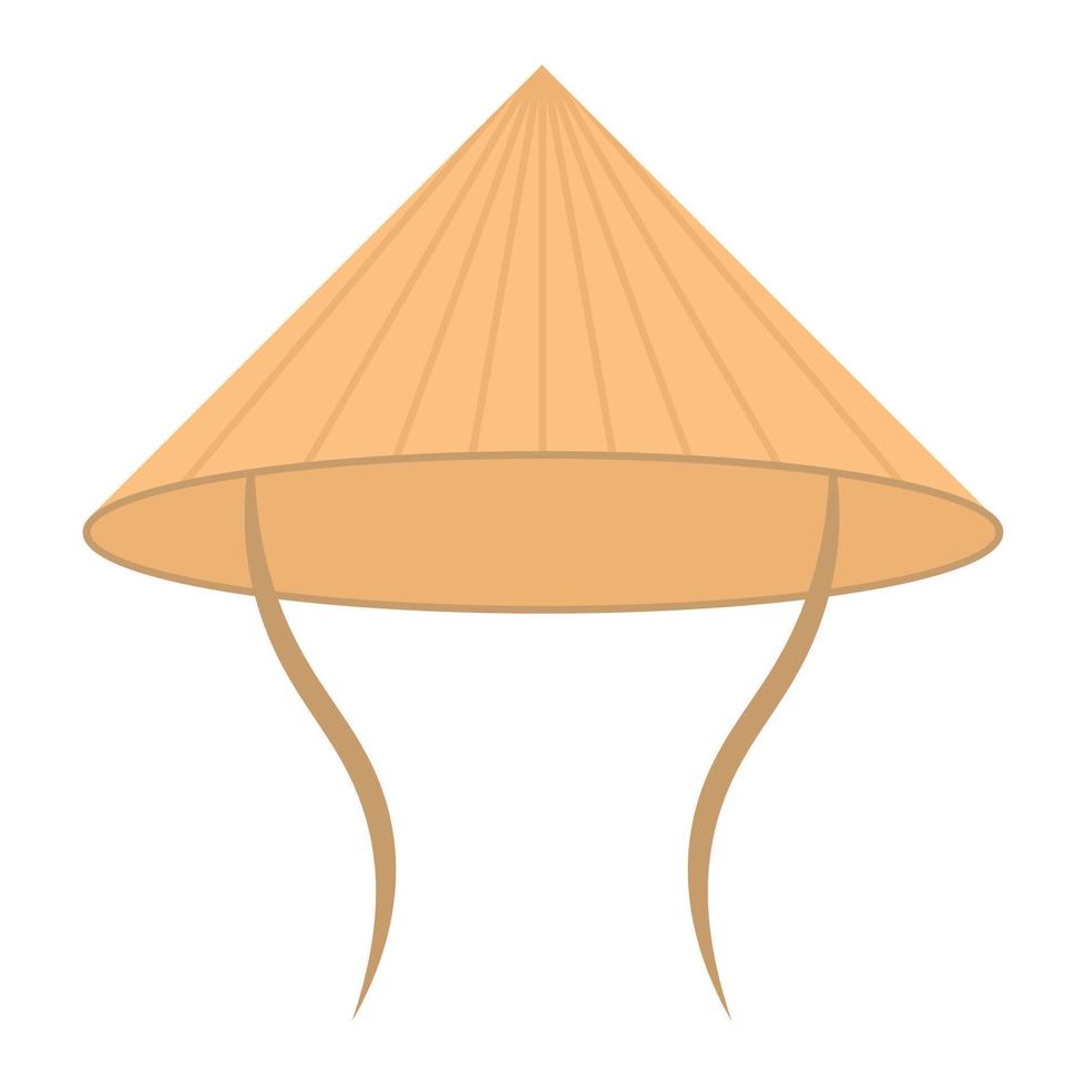 chapeau conique asiatique. illustration vectorielle. vecteur