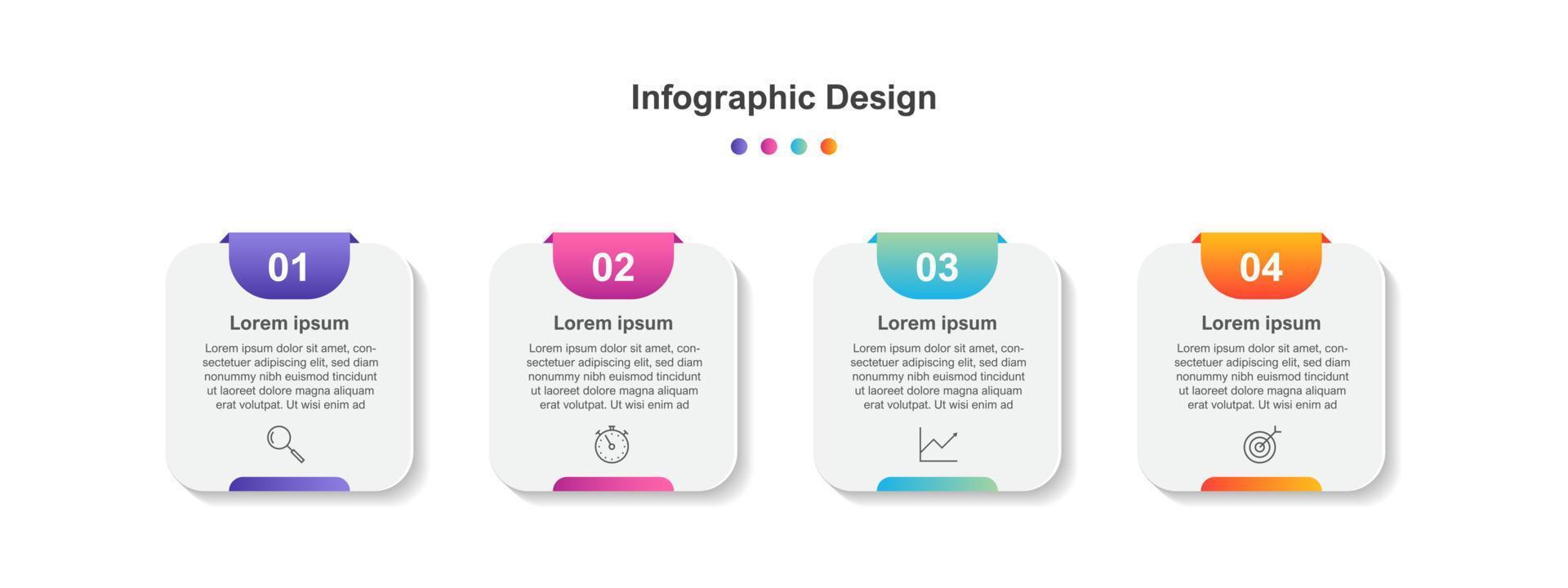 modèle d'infographie d'entreprise abstrait coloré vecteur