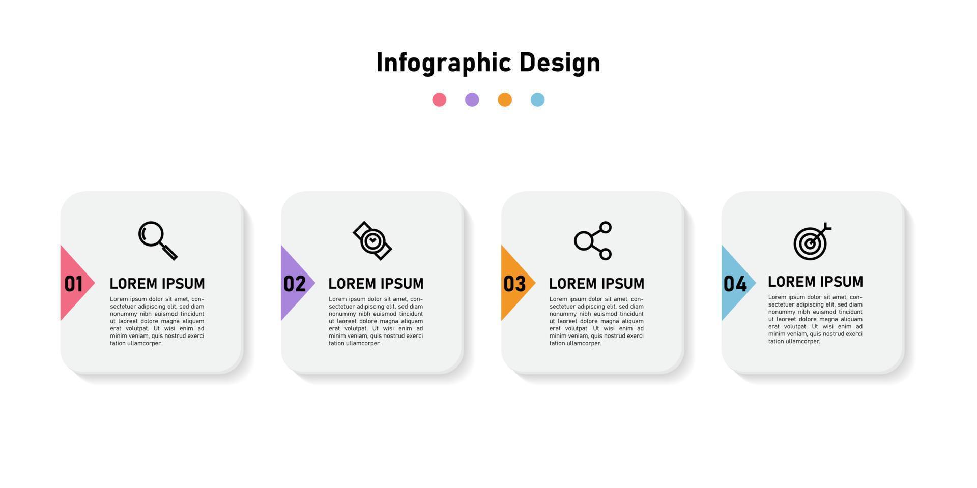 modèle d'infographie d'entreprise abstrait coloré vecteur