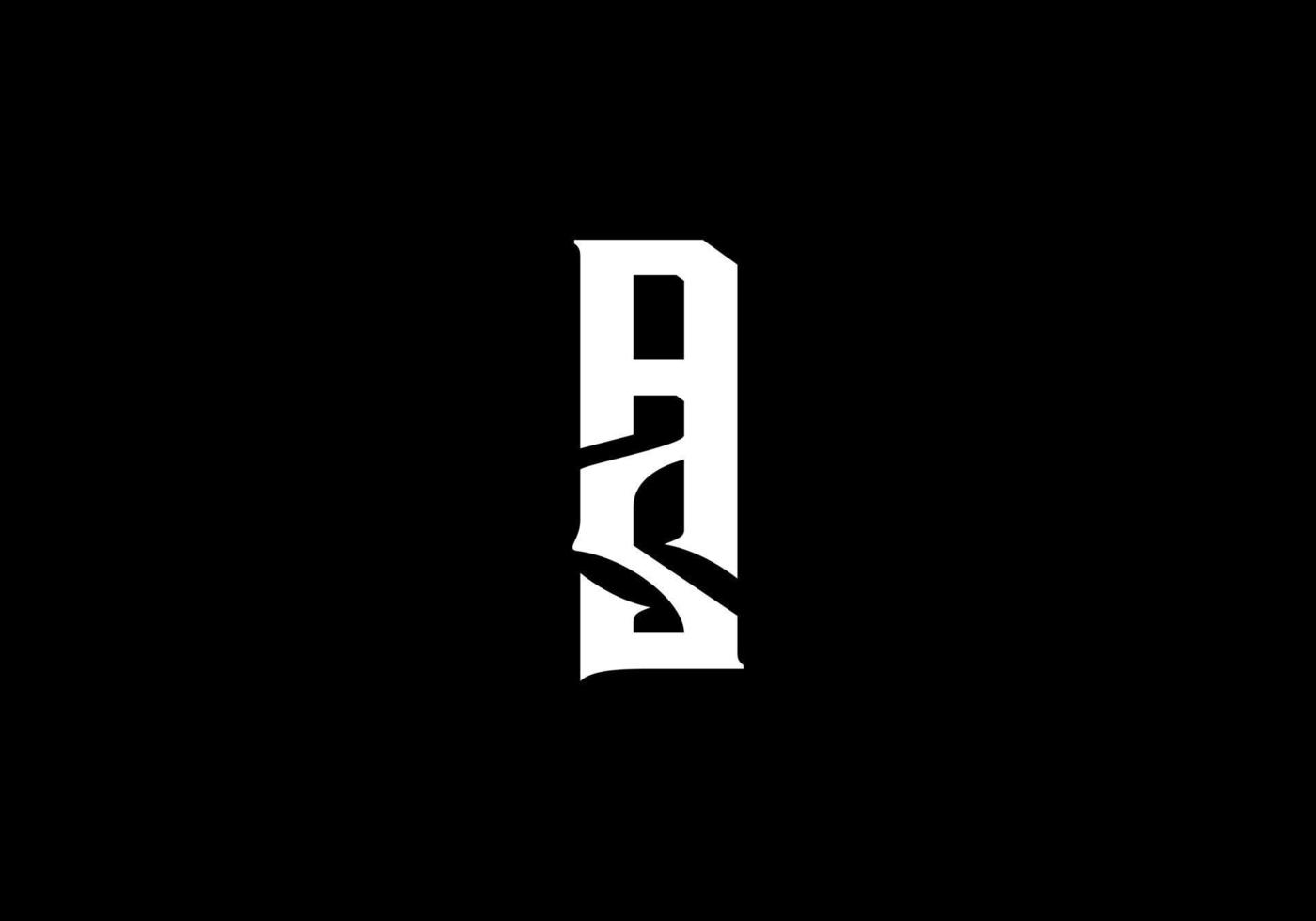 lettre initiale comme connexion verticale parallèle minimaliste vecteur