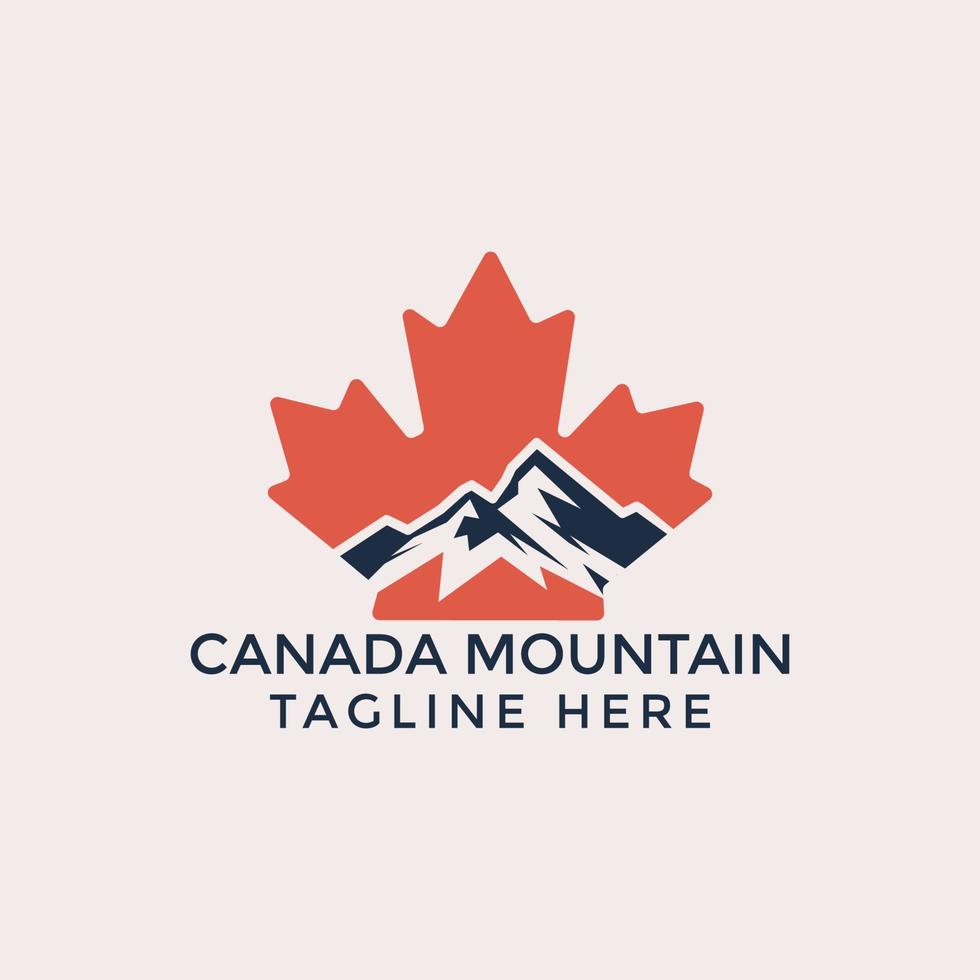 modèle de conception de logo d'icône de montagne canada. luxe, vecteur