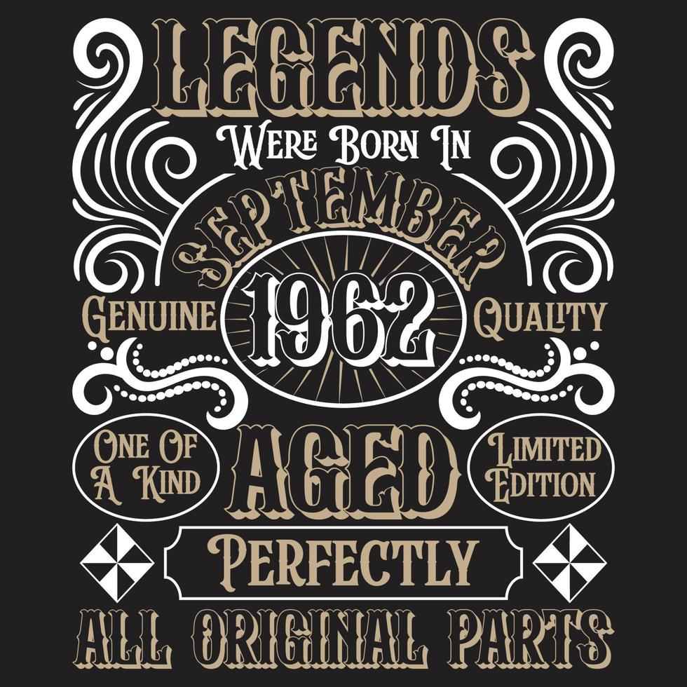 conception de t-shirt de typographie d'anniversaire vintage vecteur