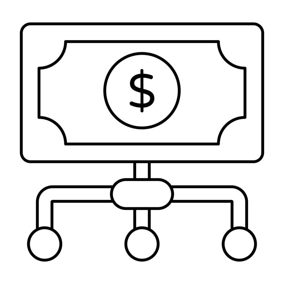 conception de vecteur à la mode du réseau dollar