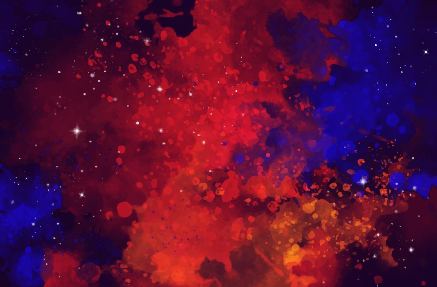 texture cosmique aquarelle peinte à la main avec des étoiles. espace, ciel étoilé, illustration vectorielle de galaxie. vecteur