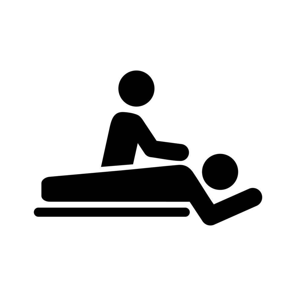 icône de style plat de massage vecteur