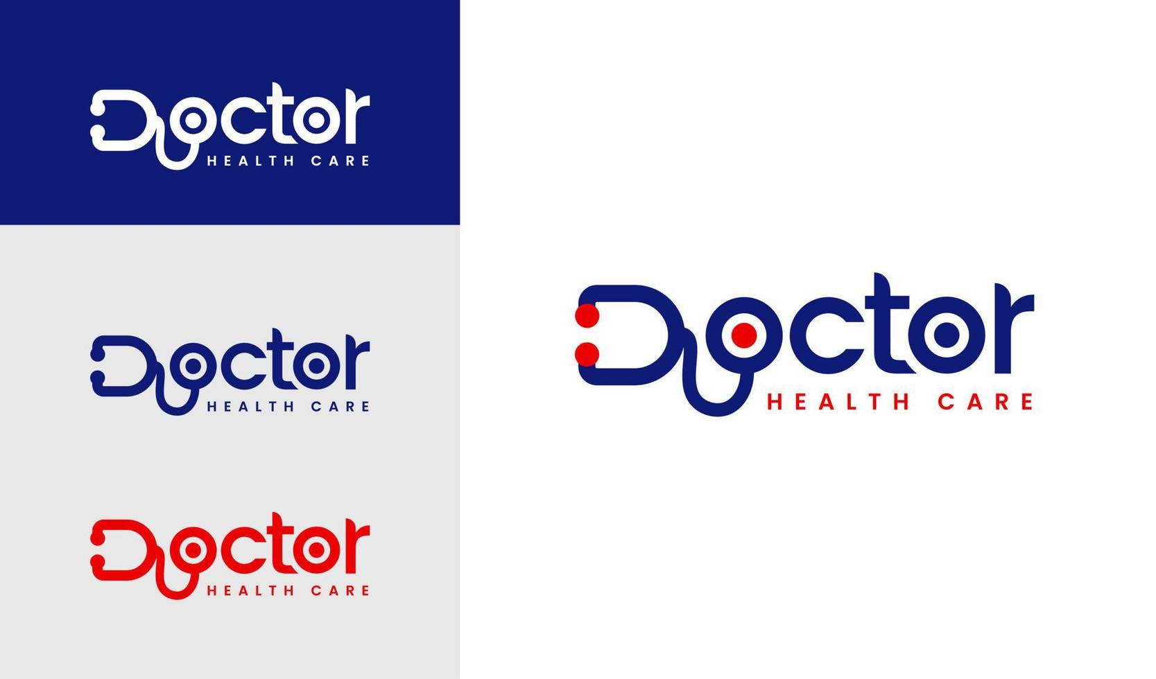 logo de médecin ou modèle de logo médical ou conception de clinique de soins de santé vecteur