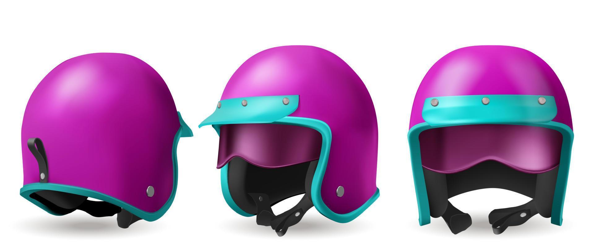 casque moto pour course et balade en scooter vecteur