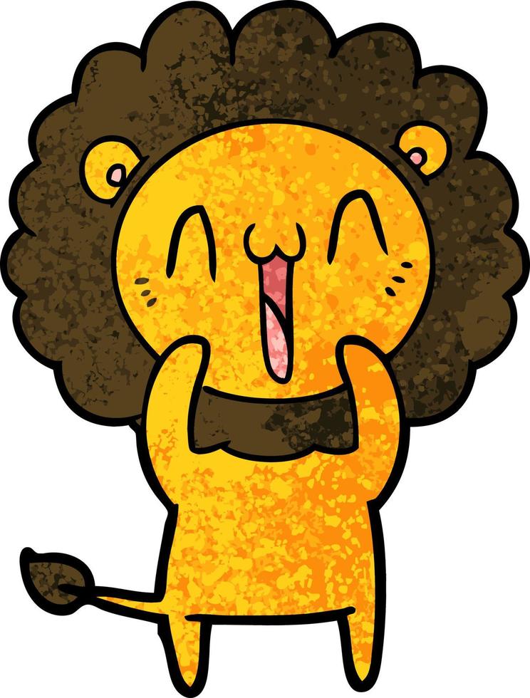 personnage de lion de vecteur en style cartoon