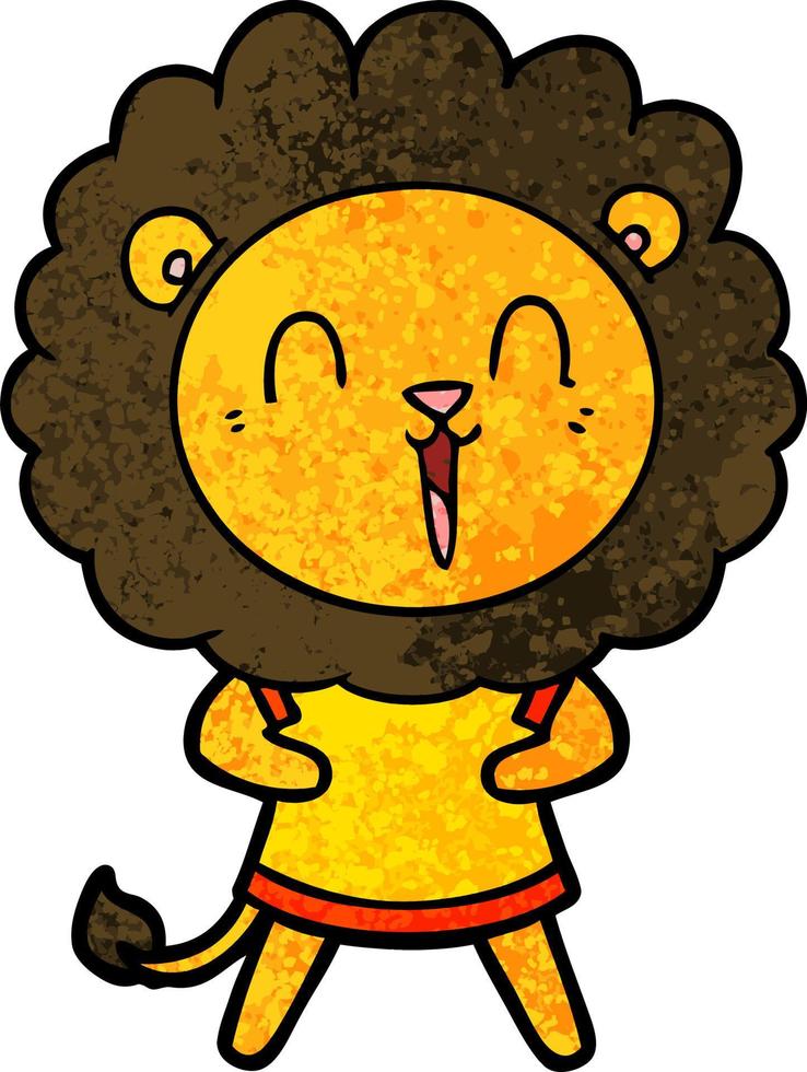 personnage de lion de vecteur en style cartoon