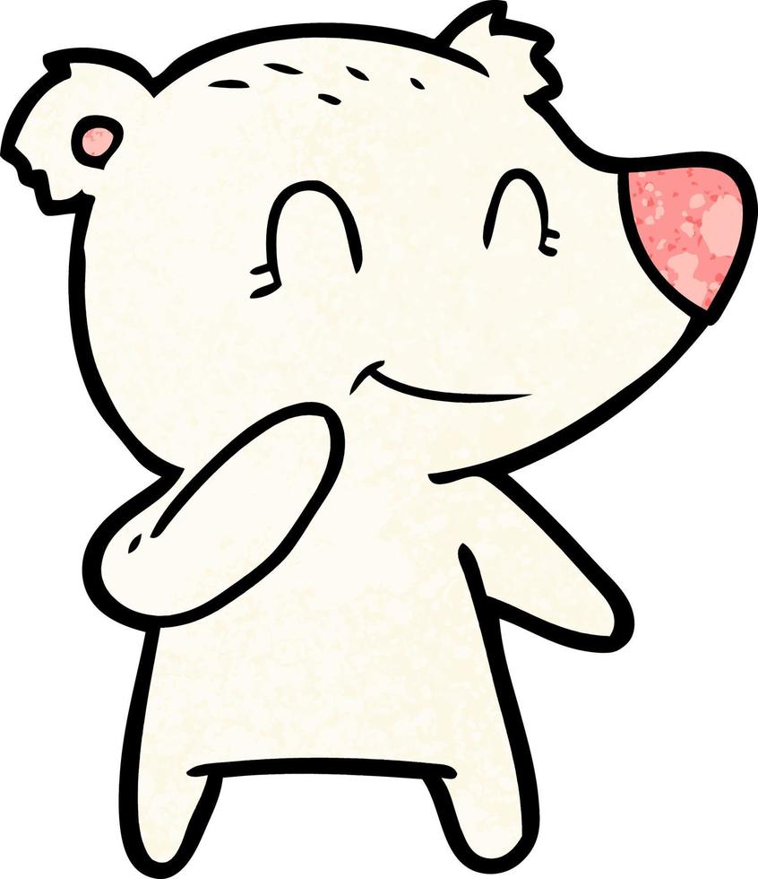 personnage d'ours polaire de vecteur en style cartoon