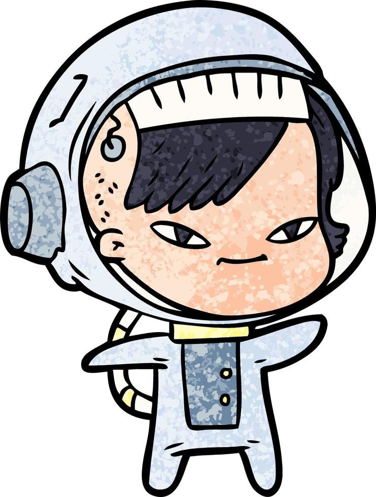 personnage de dessin animé astronaute vecteur