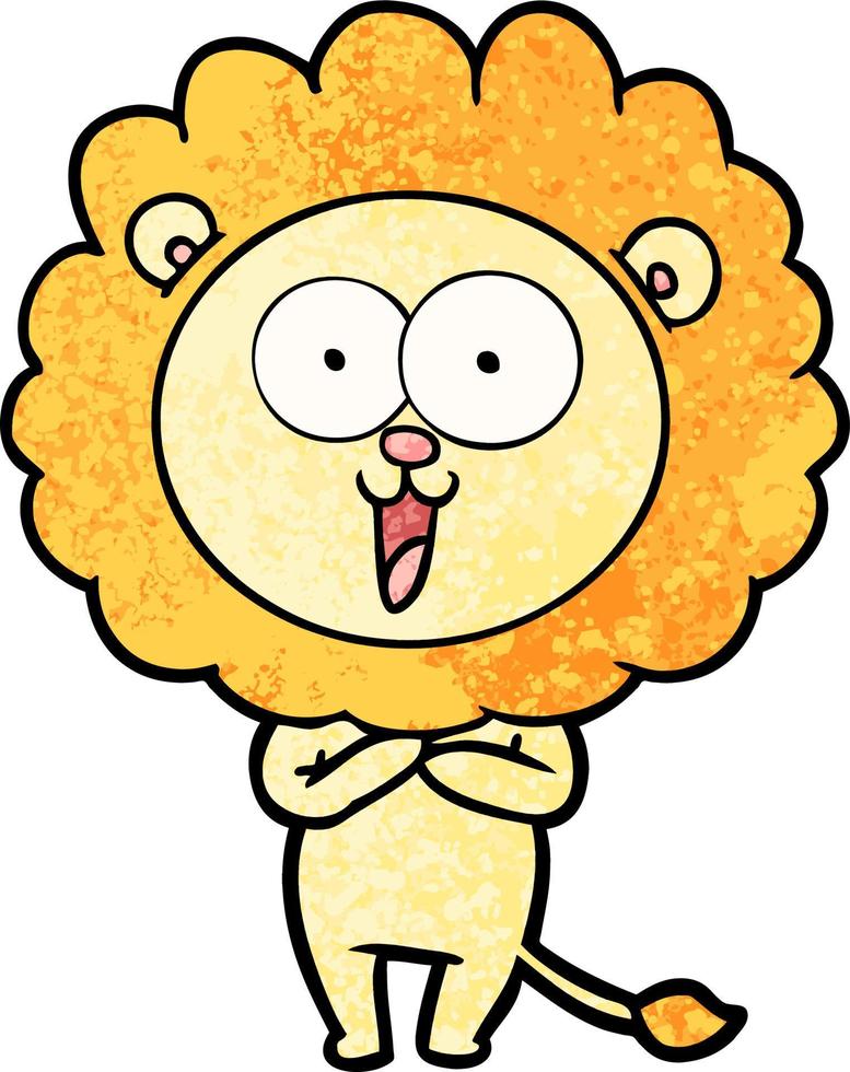 personnage de lion de vecteur en style cartoon