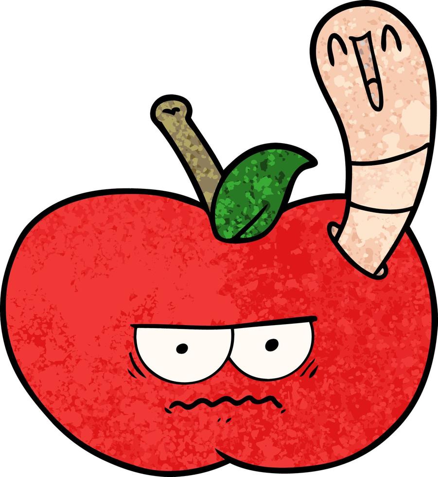 pomme de dessin animé vecteur