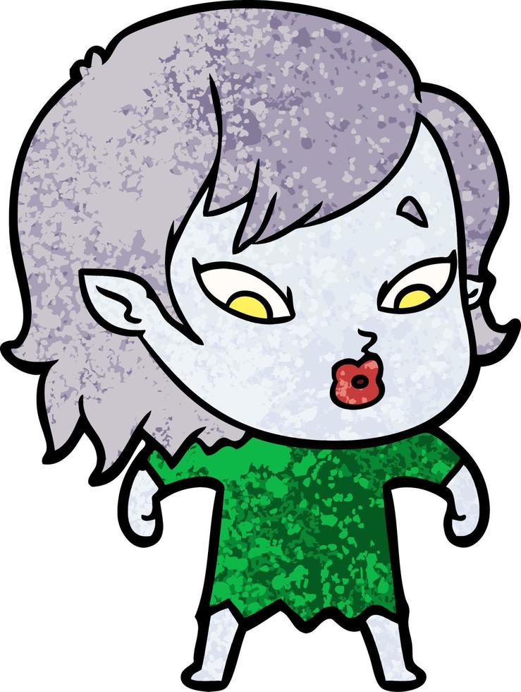 personnage de dessin animé fille vampire vecteur