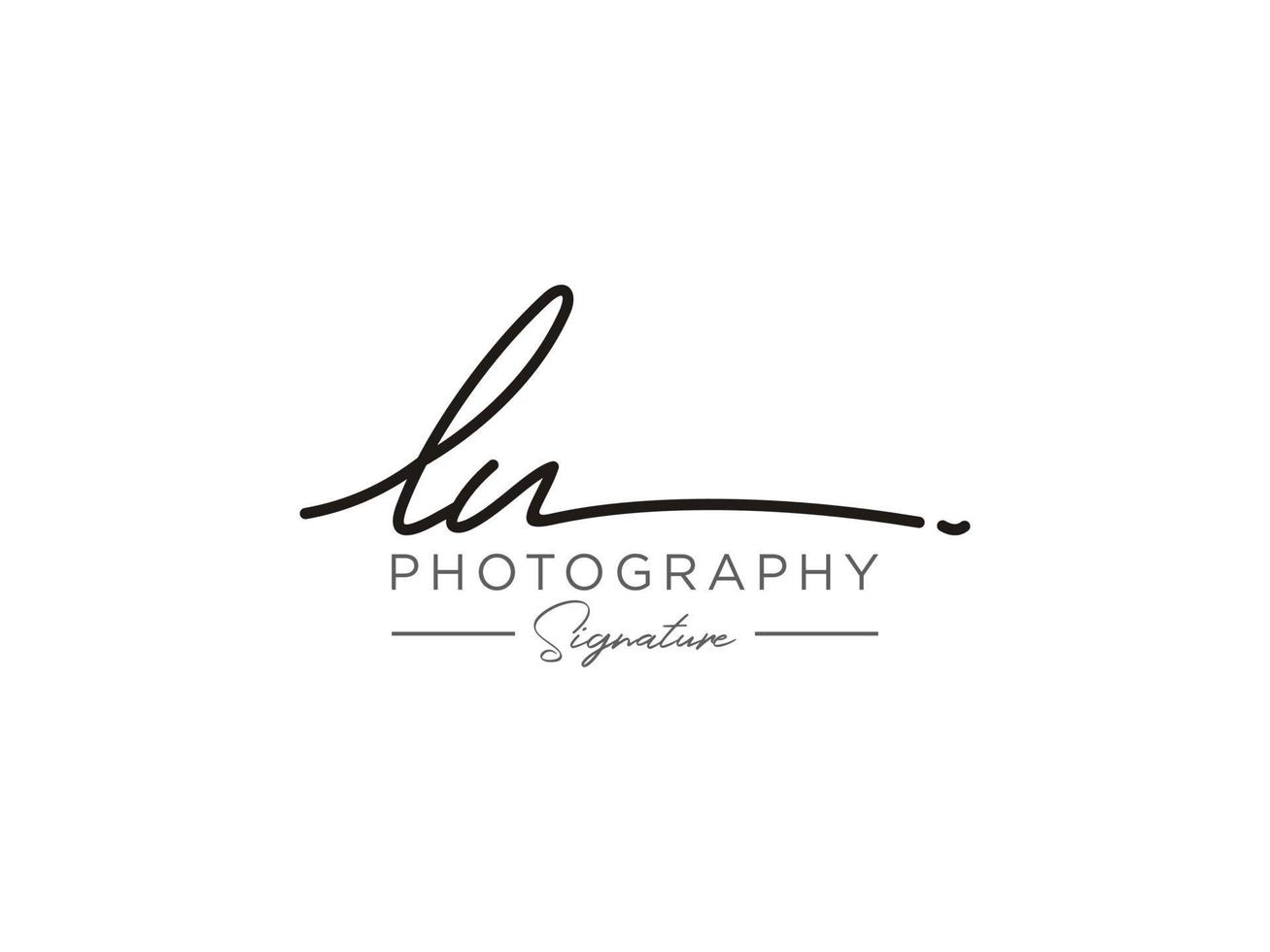 lettre lu signature logo template vecteur