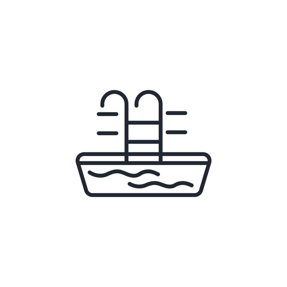 icônes de piscine symbole éléments vectoriels pour le web infographique vecteur