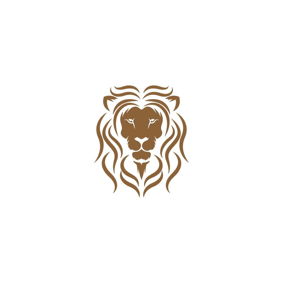 illustration de conception icône logo lion vecteur
