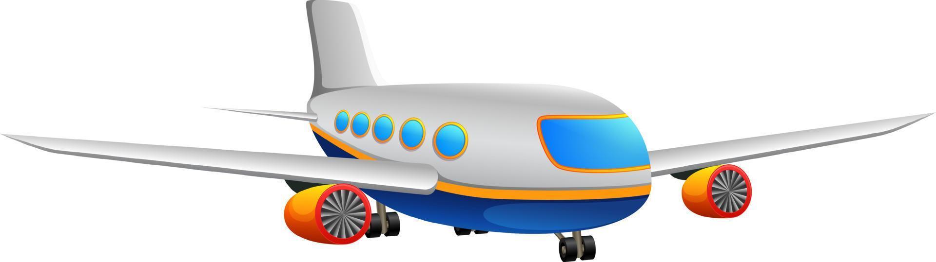 Illustration d'un avion commercial sur fond blanc vecteur